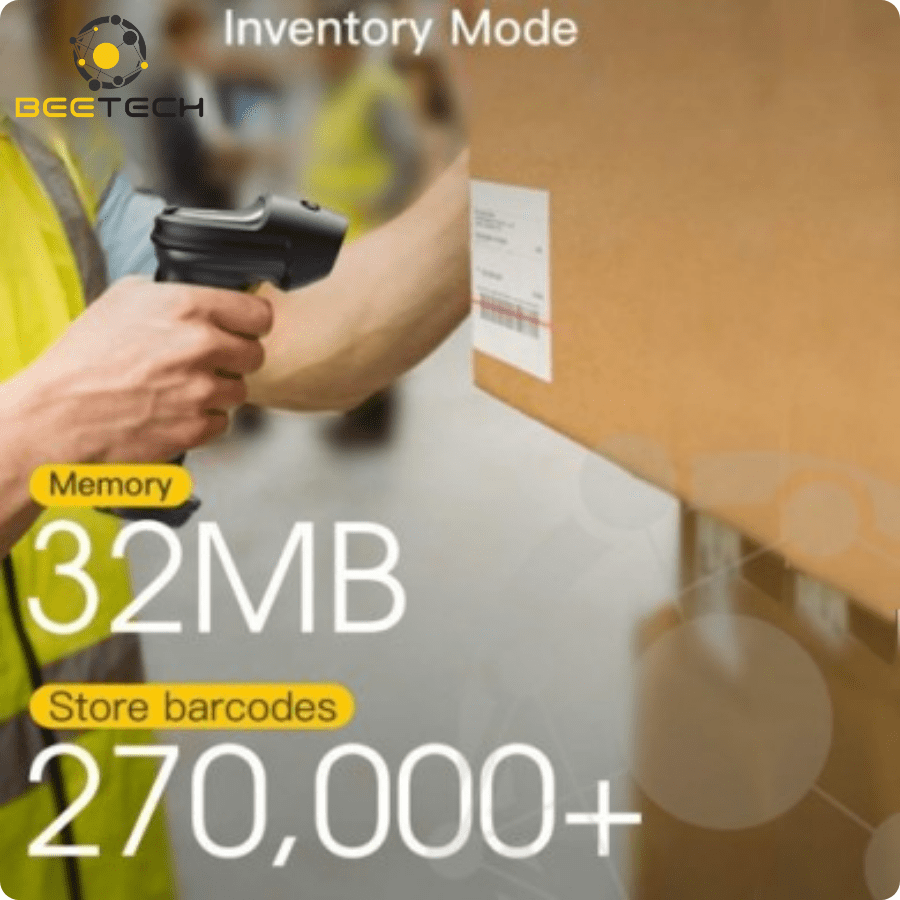 Inateck Pro 7-1D Wireless Barcode Scanner